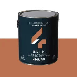 Saphyr Peinture Peinture orange cuivré Satiné 2,5 L - 4MURS
