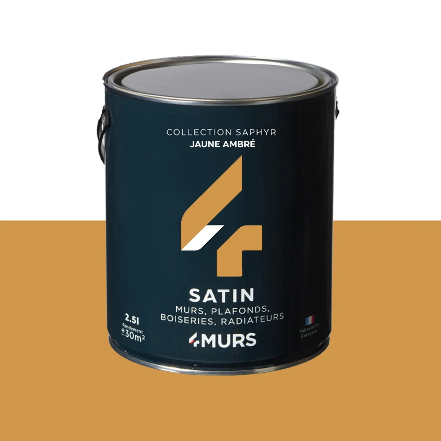 Saphyr Peinture Peinture jaune ambré Satiné 2,5 L - 4MURS
