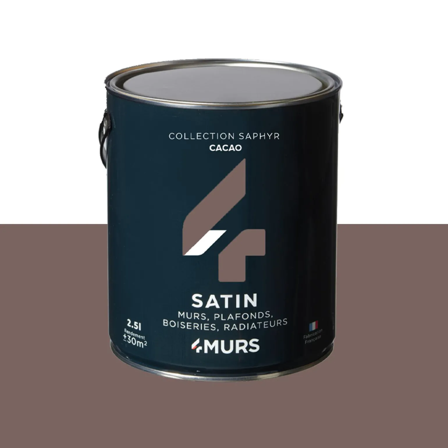 Saphyr Peinture Peinture cacao Satiné 2,5 L - 4MURS