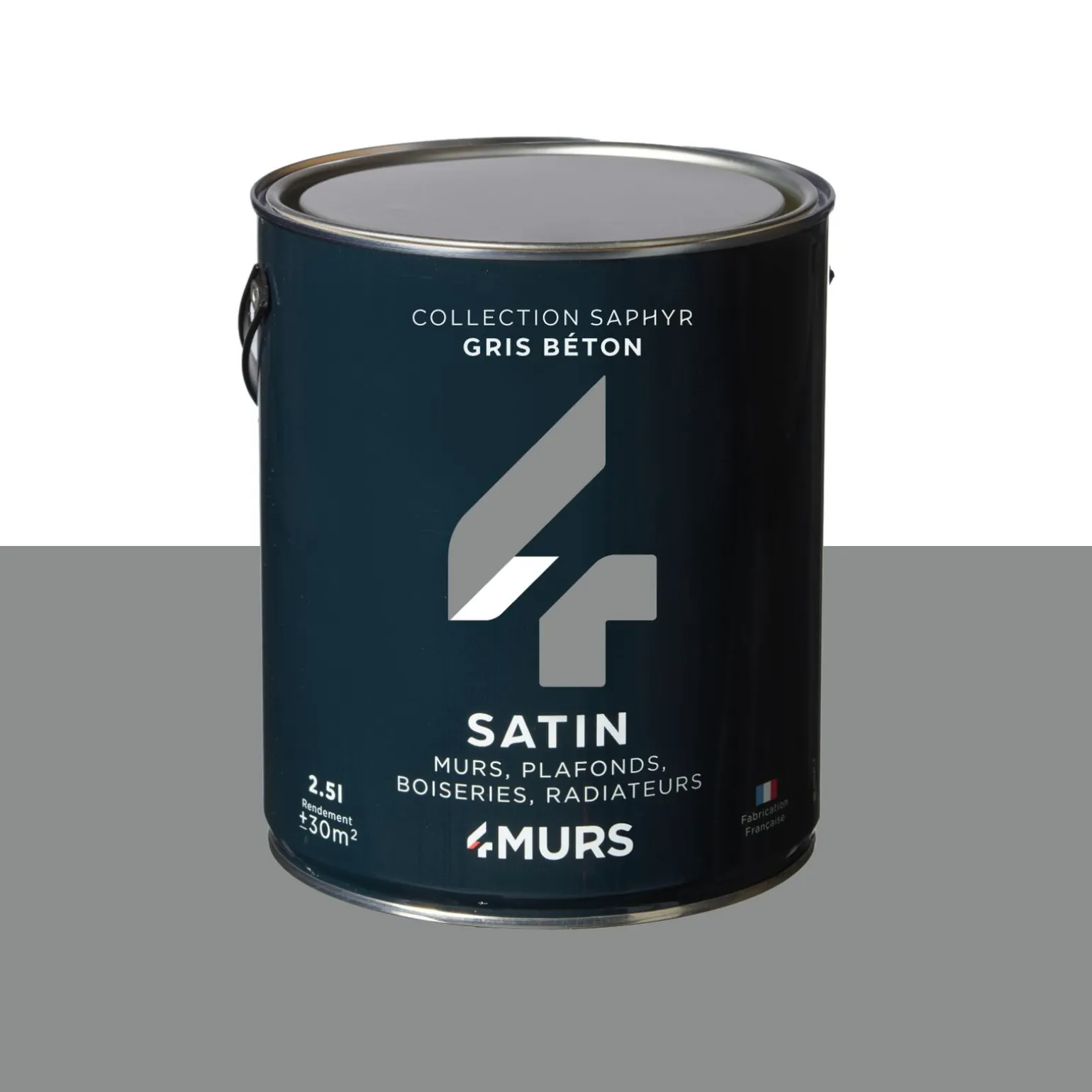 Saphyr Peinture Peinture gris béton Satiné 2,5 L - 4MURS