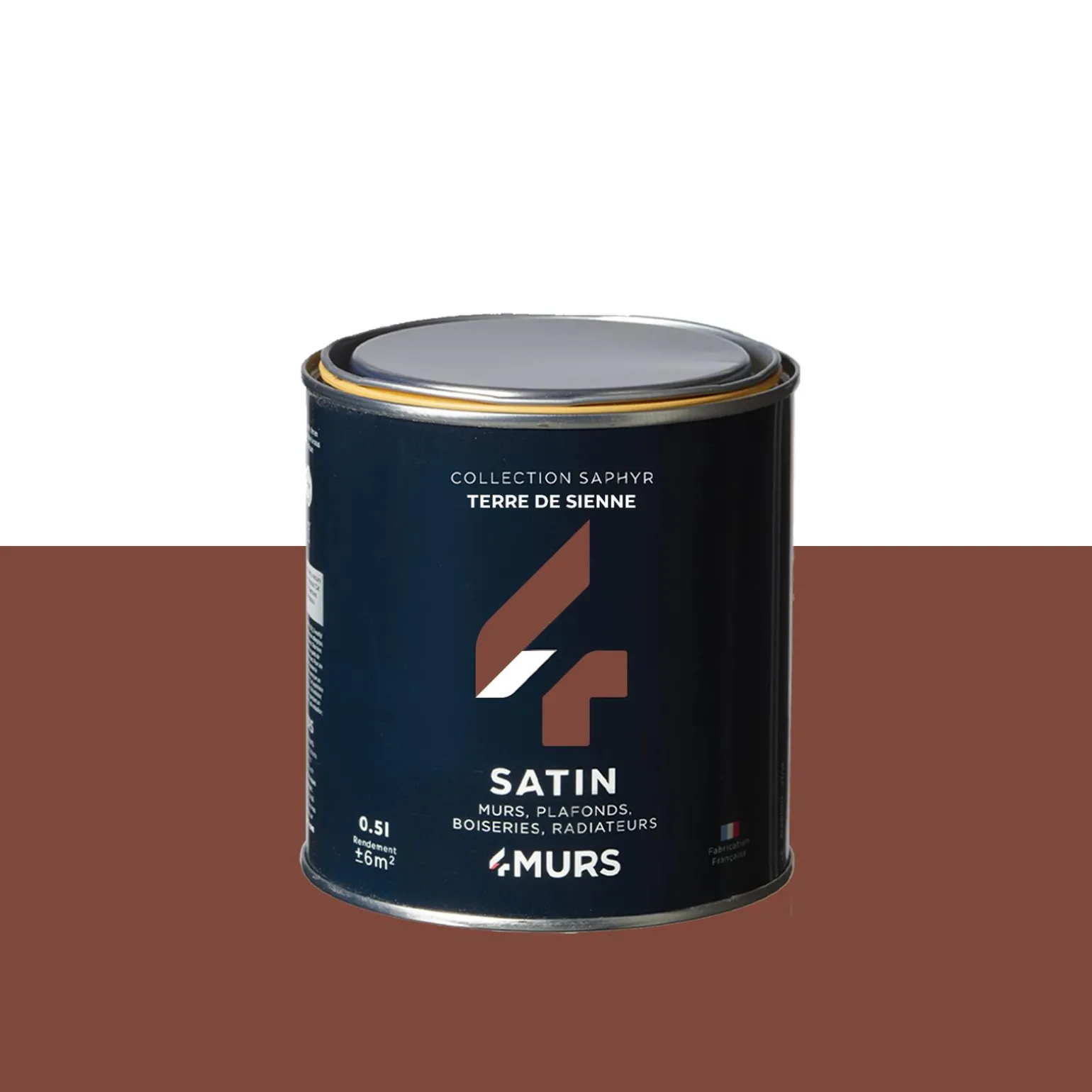 Saphyr Peinture Peinture terre de sienne Satiné 0,5 L - 4MURS