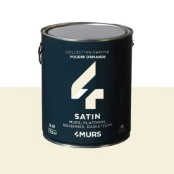 Saphyr Peinture Peinture poudre d'amande Satiné 2,5 L - 4MURS