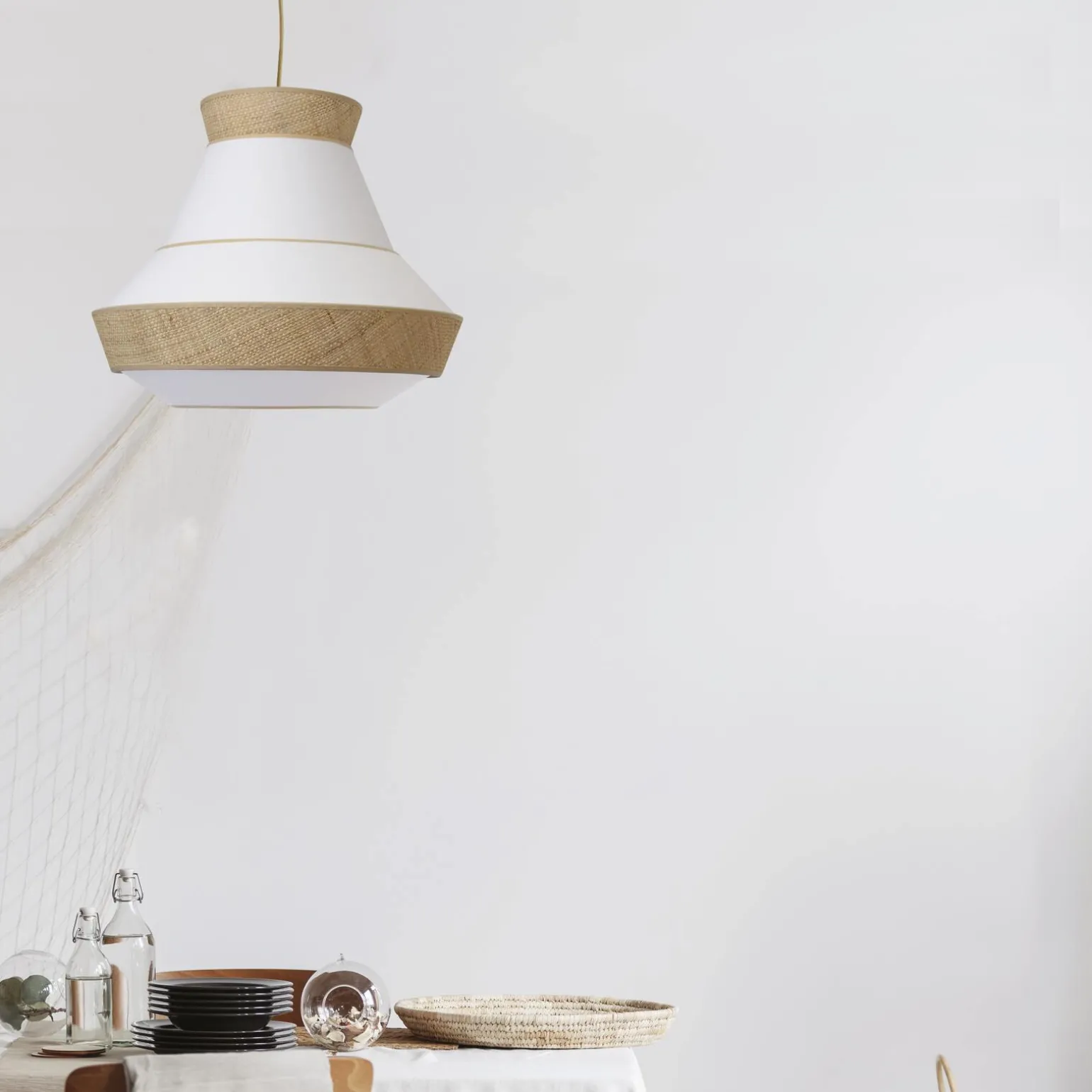 SEYNAVE Suspension KORALI coloris blanc et brun 38 x 45 cm - 4MURS