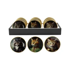 Sous-verre CHAT coloris noir - 4MURS