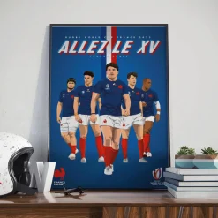 Sport à l'affiche Affiche ALLEZ LE XV 40 x 60 cm - 4MURS