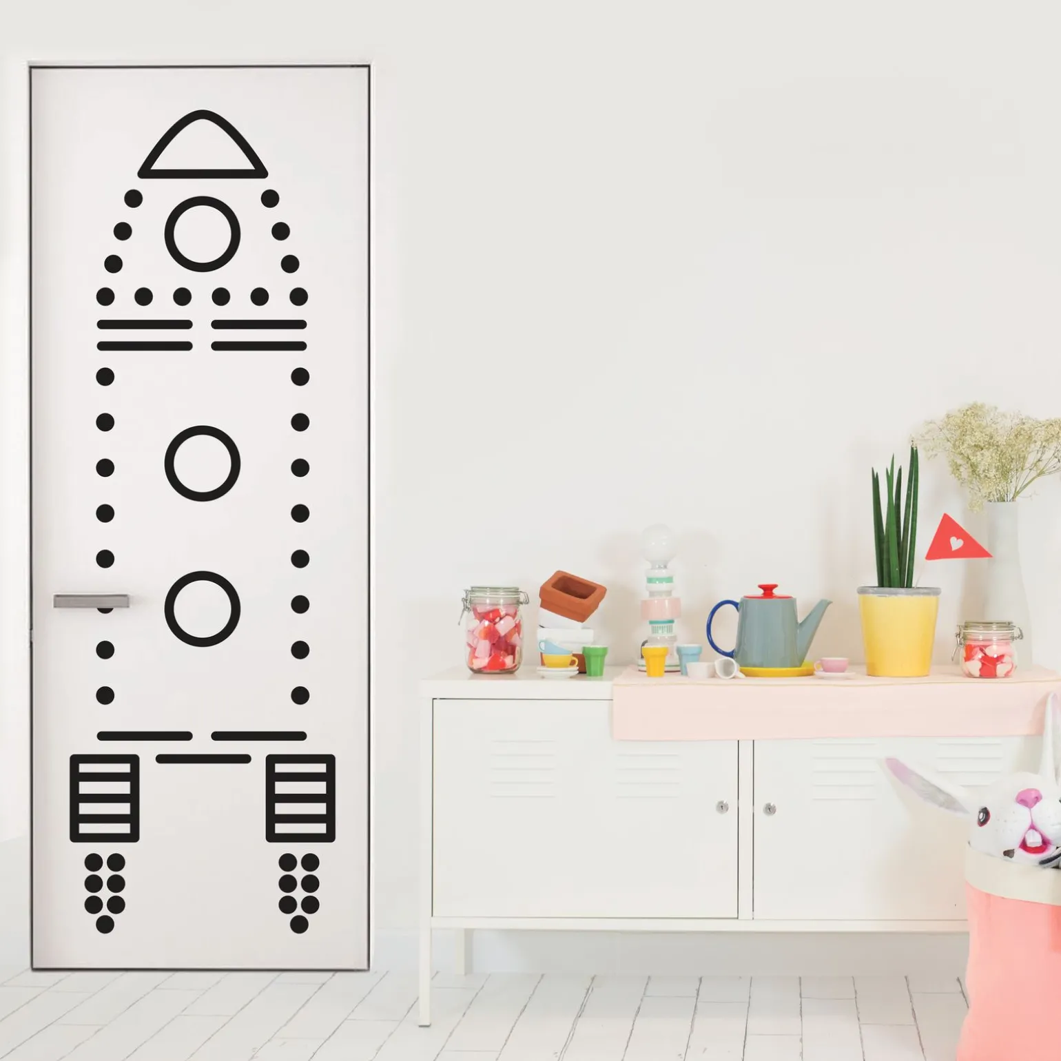 Sticker phosphorescent ROCKET coloris noir - 4MURS
