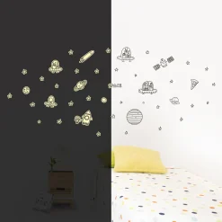 Sticker phosphorescent SPACE coloris noir - 4MURS