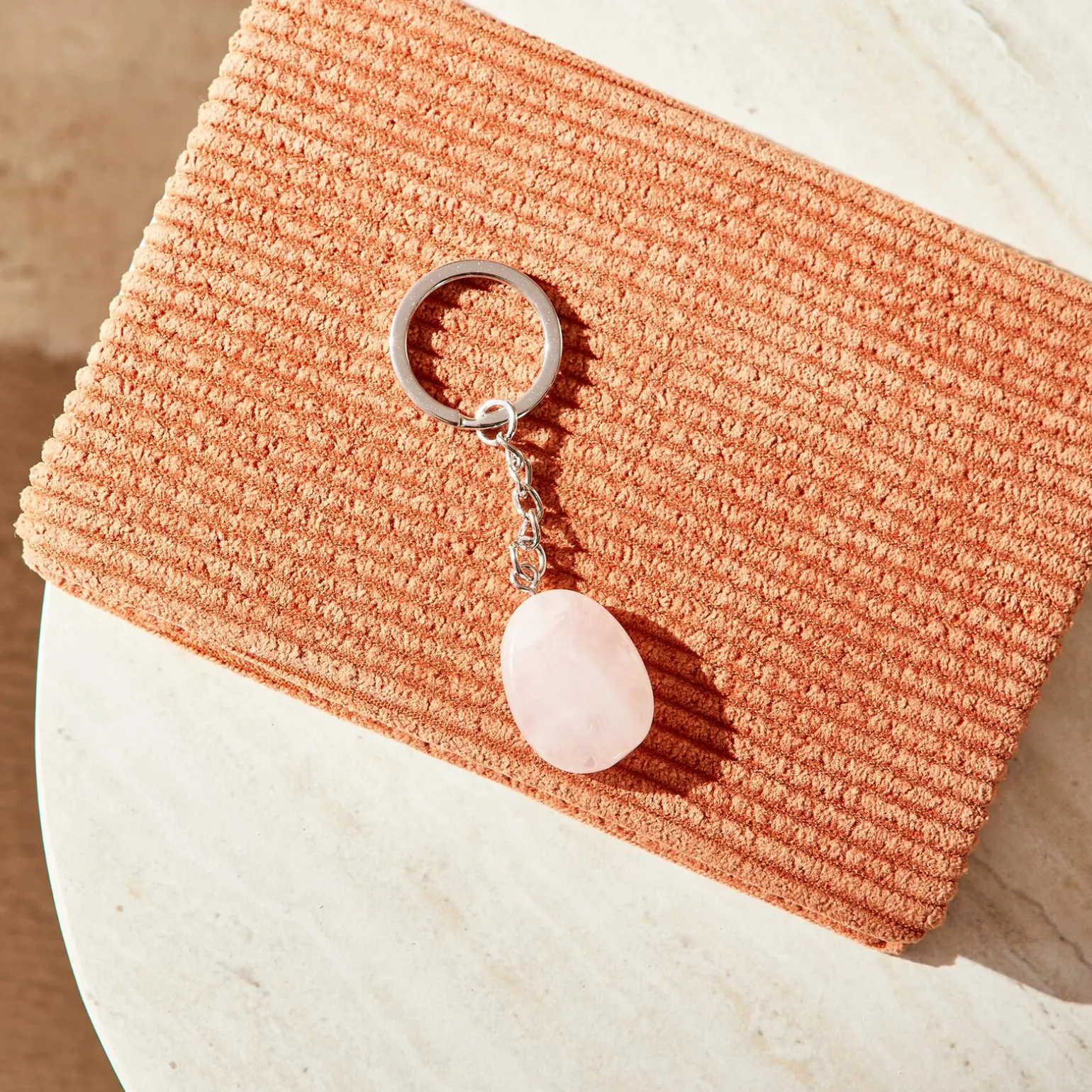 Stones Club Lithothérapie PORTE CLÉS QUARTZ ROSE rose - 4MURS