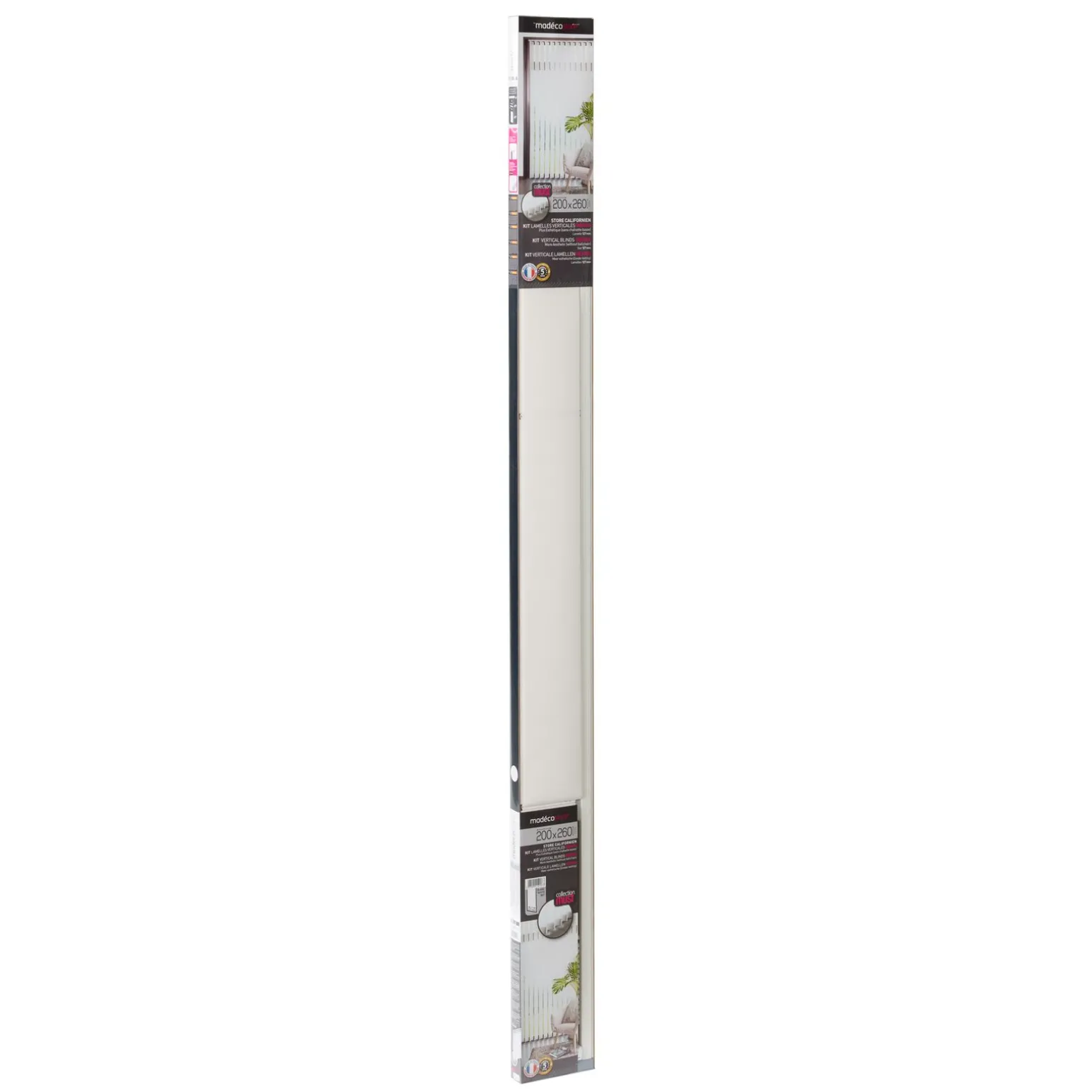 Store californien AZUR coloris blanc 200 x 260 cm - 4MURS