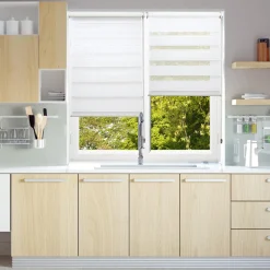Store jour/nuit EQUINOXE coloris blanc 60 x 250 cm - 4MURS