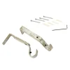 Support barre à rideau CERUSITE blanc / doré 1,9 cm de 11,5 à 15,5 cm