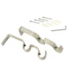 Support barre à rideau CERUSITE blanc / doré 1,9 cm de 9,5 à 15,5 cm