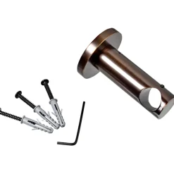 Support barre à rideau GLACAGE chocolat 2 cm 7 cm - 4MURS