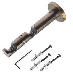 Support barre à rideau GLACAGE chocolat 2 cm de 8,0 à 14 cm - 4MURS