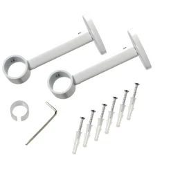 Support barre à rideau HOWLITE blanc 1,9 cm de 9,0 à 14 cm - 4MURS