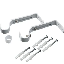 Support barre à rideau HOWLITE blanc 1,9 cm de 11,5 à 15,5 cm - 4MURS