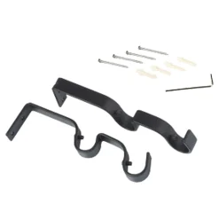 Support barre à rideau OBSIDIENNE noir 1,9 cm de 9,5 à 15,5 cm - 4MURS