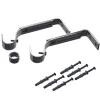 Support barre à rideau ONYX noir miroir 1,9 cm de 11,5 à 15,5 cm