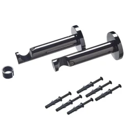 Support barre à rideau ONYX noir miroir 1,9 cm 9,5 cm - 4MURS