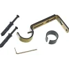 Support barre à rideau TOMBAC laiton vieilli 2,8 cm de 9,5 à 13 cm