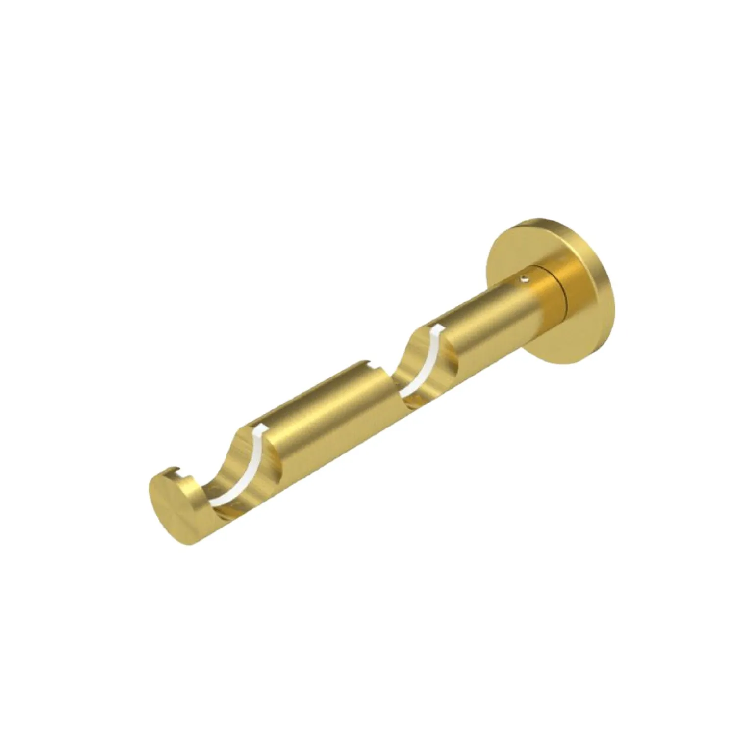 Support barre à rideau TROMPETTE laiton mat 2,8 cm de 8,5 à 16,5 cm