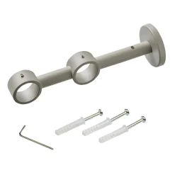 Support barre à rideau VELOURS gris grainé 2,8 cm de 10,0 à 17,5 cm