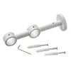Support barre à rideau VELOURS blanc grainé 2,8 cm de 10,0 à 17,5 cm