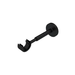 Support barre à rideau ZEN noir mat 2,8 cm de 10,8 à 16 cm - 4MURS