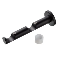 Support barre à rideau ZEN noir mat 2,8 cm de 8,5 à 16,5 cm - 4MURS