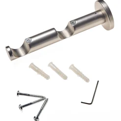 Support barre à rideau ZEN nickel givré 2,8 cm de 8,5 à 16,5 cm