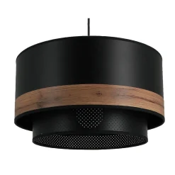 Suspension BACK UP coloris noir et bois 21 x 38 cm - 4MURS