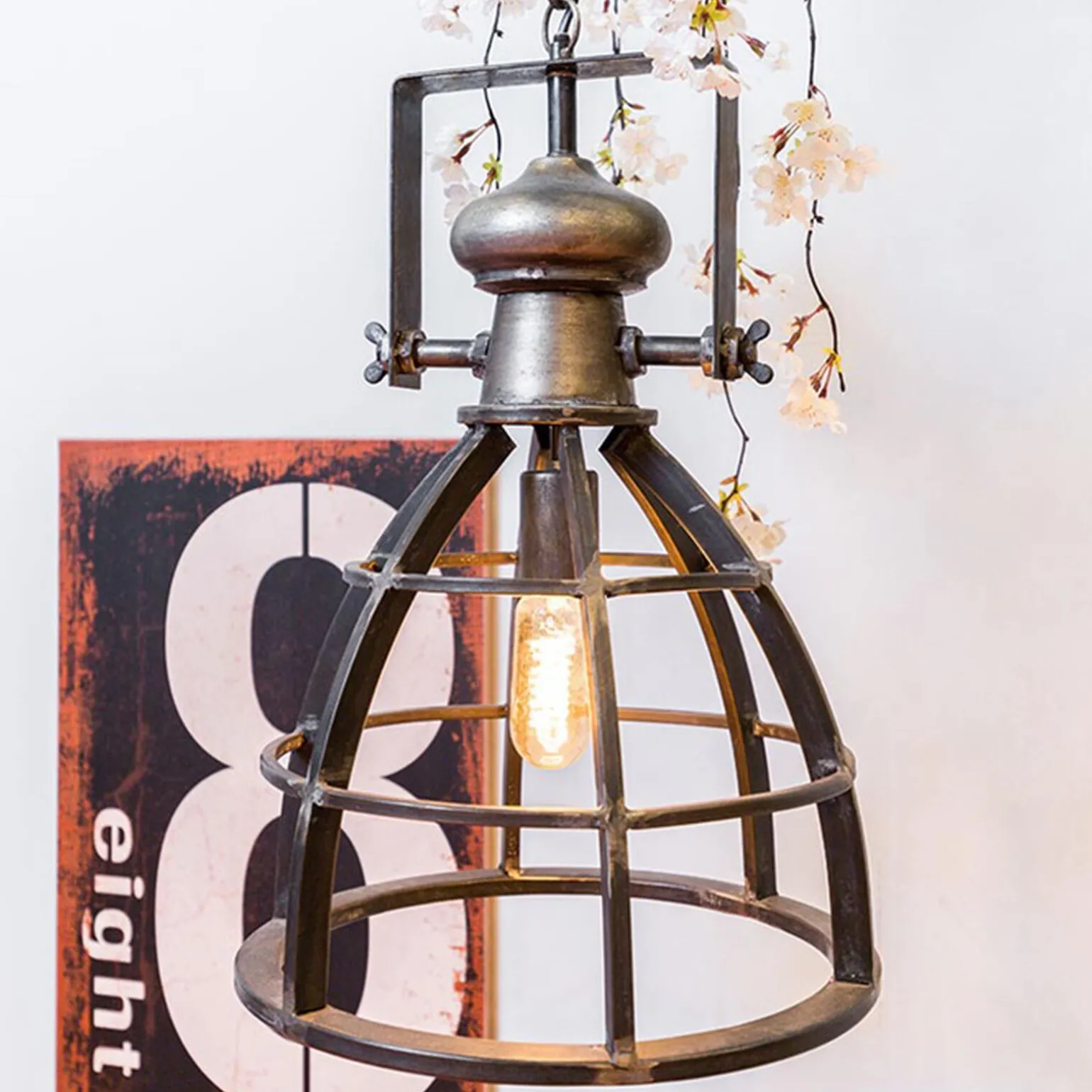 Suspension BARN coloris gris foncé 34 x 34 cm - 4MURS