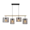 Suspension BASKETT coloris noir et bois clair 35 x 107 cm - 4MURS