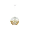 Suspension COBLENCE coloris blanc et naturel 18,5 x 21 cm - 4MURS