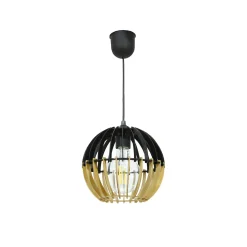 Suspension COBLENCE coloris noir et naturel 18,5 x 21 cm - 4MURS