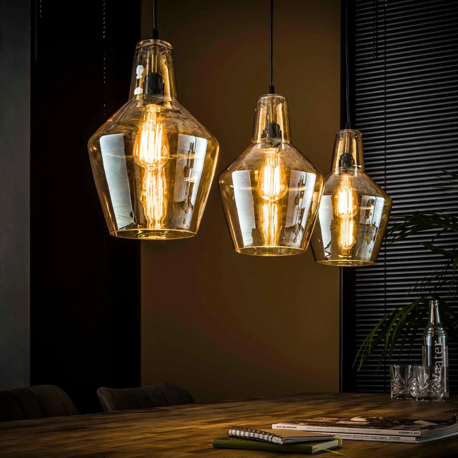 Suspension DROPSMOKY coloris transparent 25 x 112 cm - 4MURS