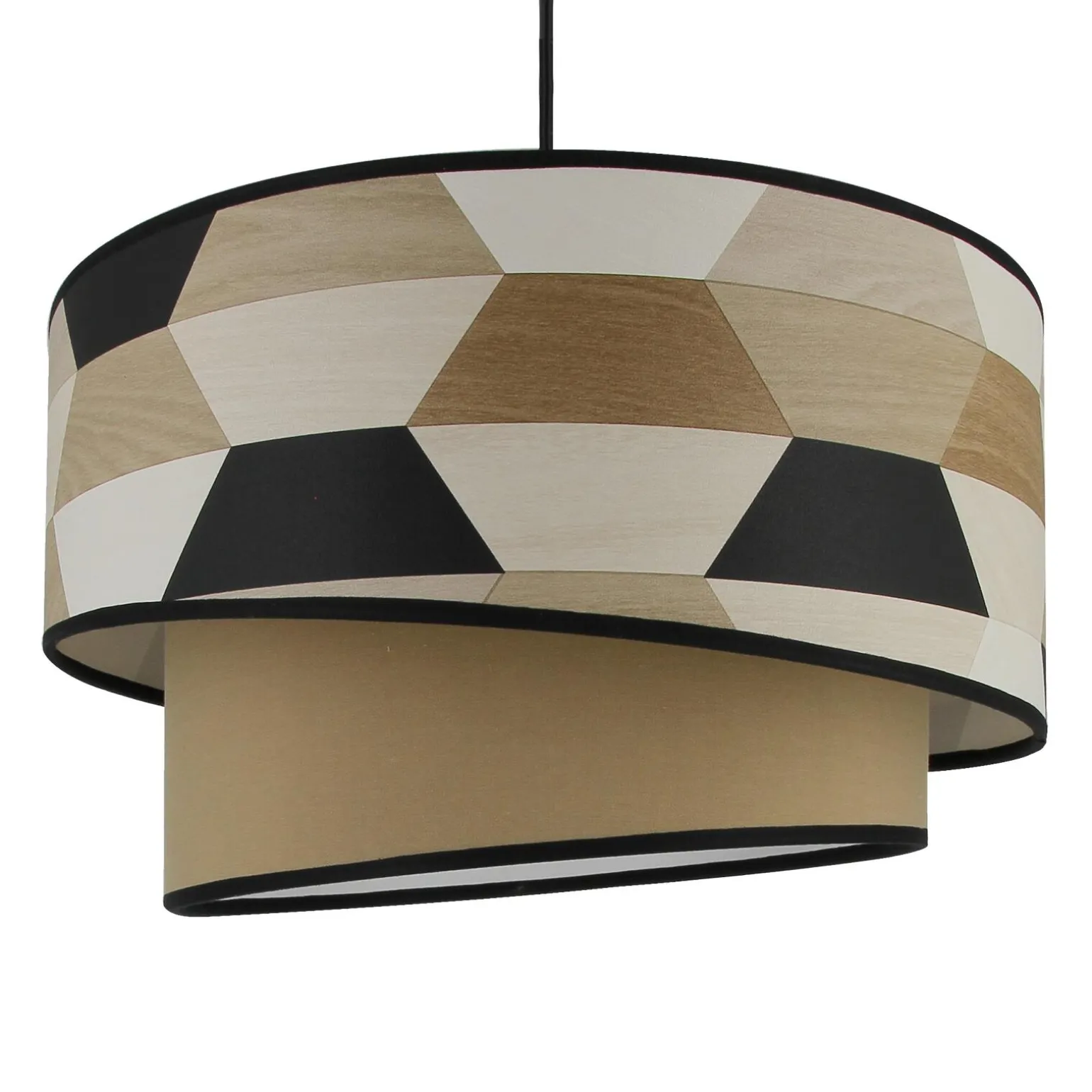 Suspension FREERIK cappuccino noir et blanc 22,5 x 38 cm - 4MURS