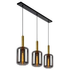 Suspension JOANET transparent et doré 110 x 40 cm diamètre 40 cm