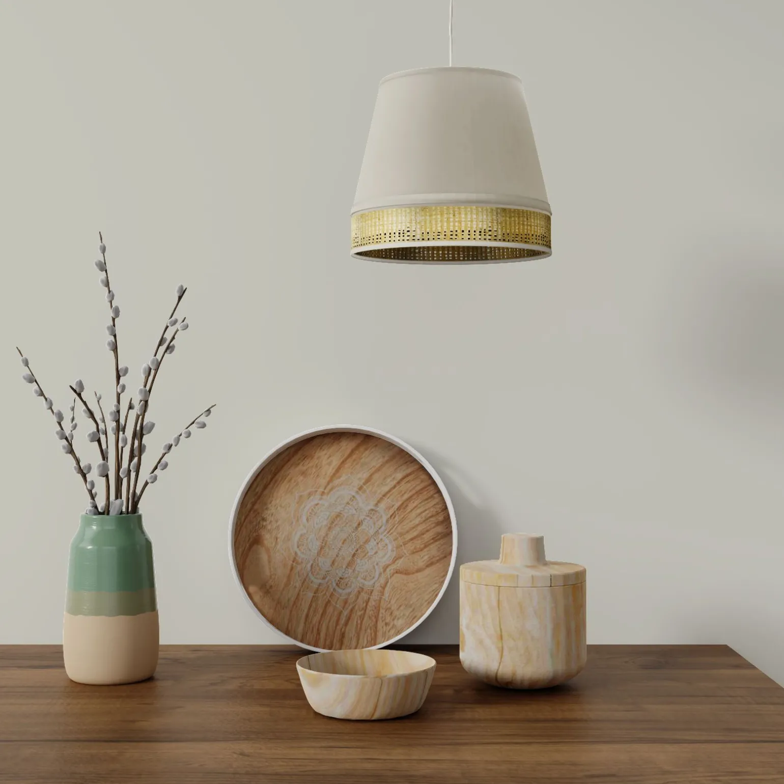 Suspension MANON coloris naturel 25 x 29 cm - 4MURS