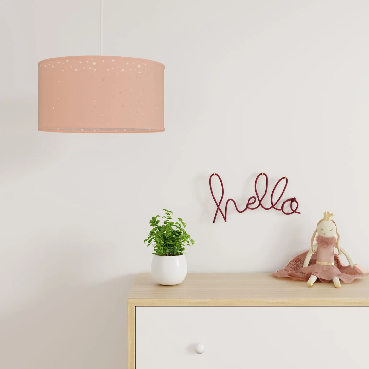 Suspension STARS coloris rose 23 x 40 cm - 4MURS