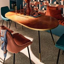 Table de salle à manger DENISE coloris noyer 180 x 90 cm - 4MURS