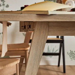 Table extensible ALINE coloris chêne blanchi 100 x 210 cm - 4MURS