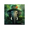 Tableau BINET ELÉPHANT FANTASTIQUE coloris noir - 4MURS