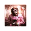 Tableau BINET MONKEY LOVE coloris noir - 4MURS