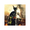 Tableau BINET POMPIER DOBERMANN coloris noir - 4MURS