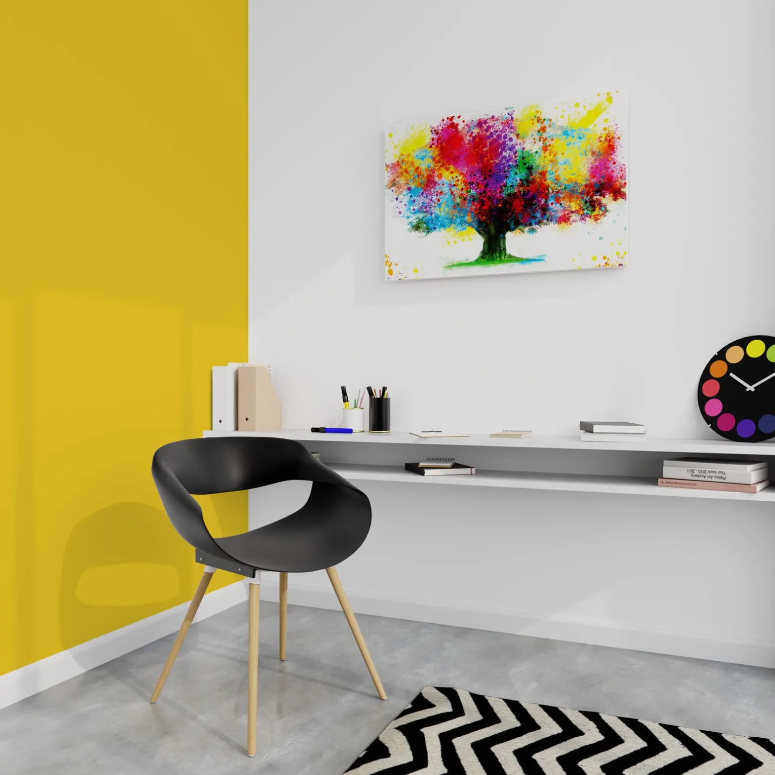 Tableau COLOURED TREE 90 x 60 cm - 4MURS