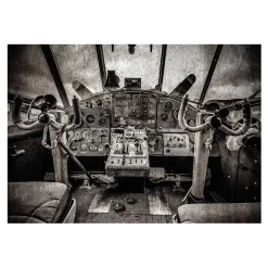 Tableau en verre COCKPIT coloris noir - 4MURS