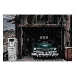 Tableau en verre GREEN CAR coloris gris - 4MURS