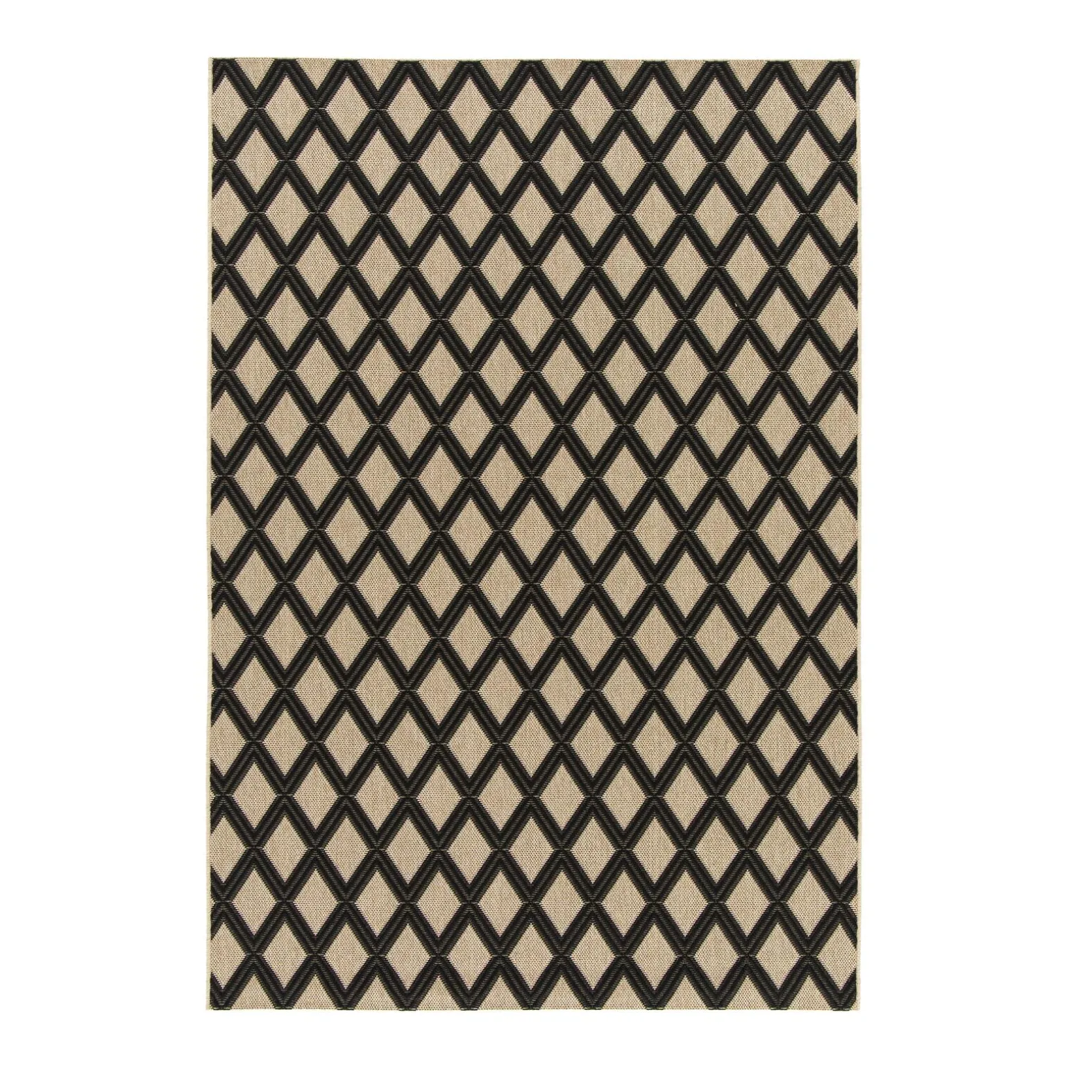 Tapis extérieur GRACE coloris naturel et noir 160 x 230 cm - 4MURS