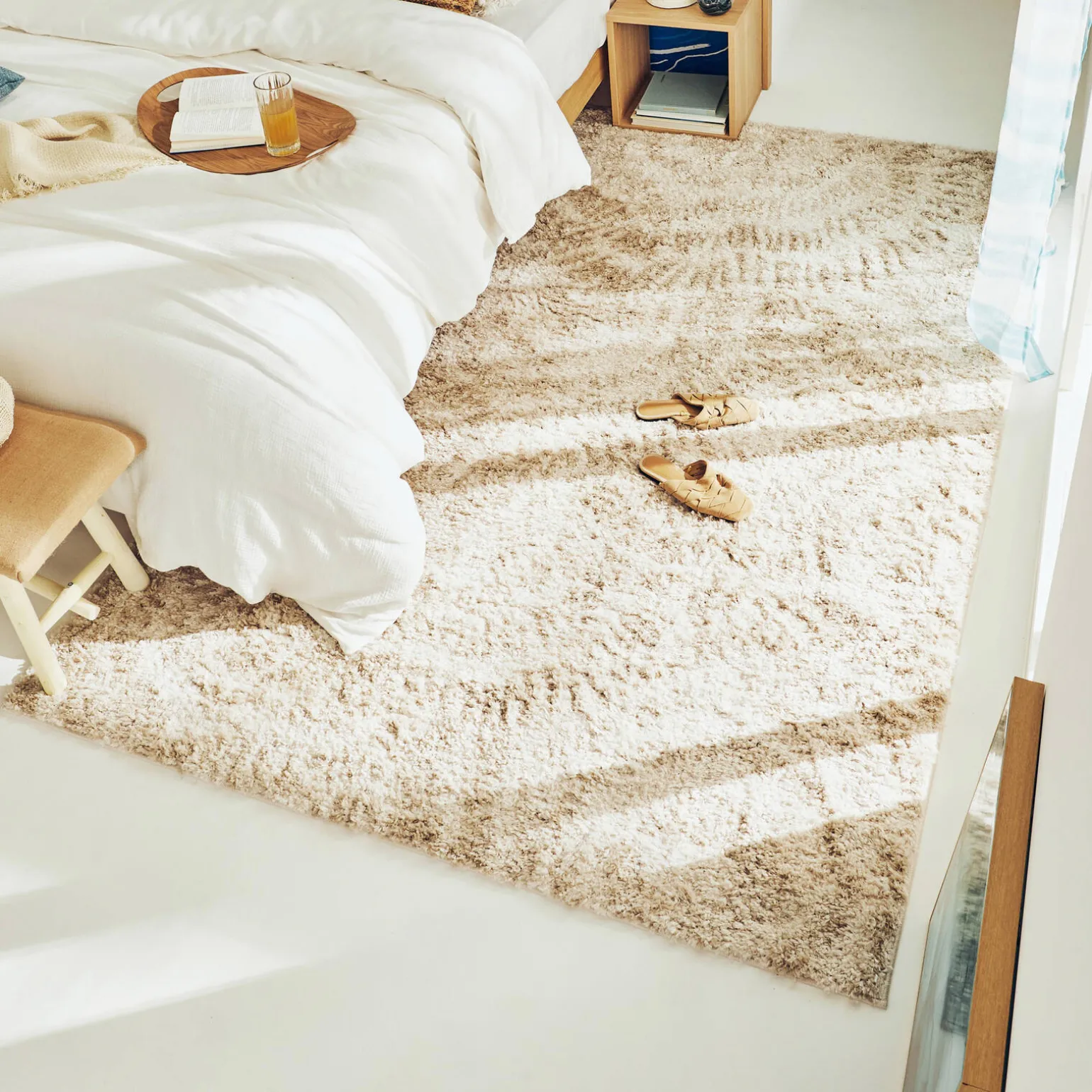Tapis IDAE coloris ivoire sable 160 x 230 cm - 4MURS